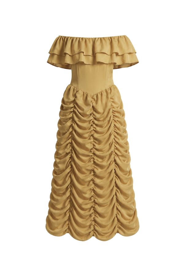 Ruth Maxi Dress Barley Silk