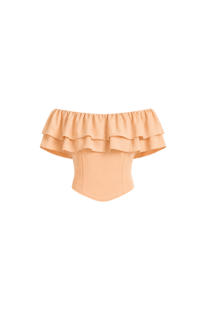 Ruth Top Peach Silk