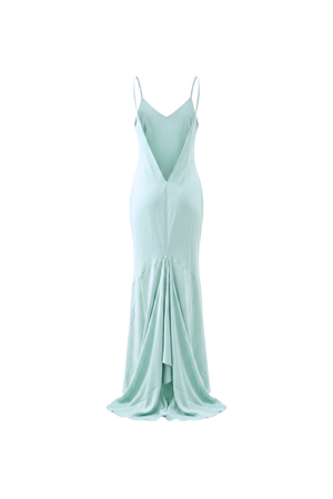 Vikki Maxi Dress Soothing Sea Silk