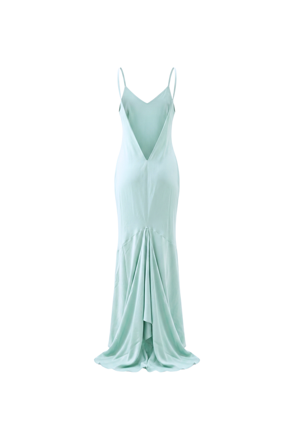 Vikki Maxi Dress Soothing Sea Silk