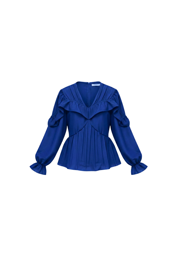 Samara Top Cobalt Silk