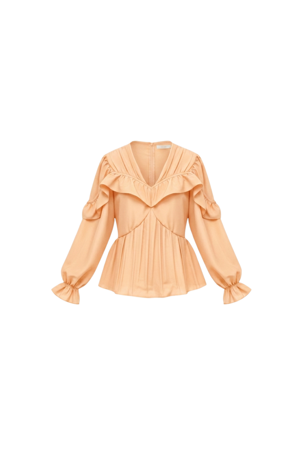 Samara Top Peach Silk
