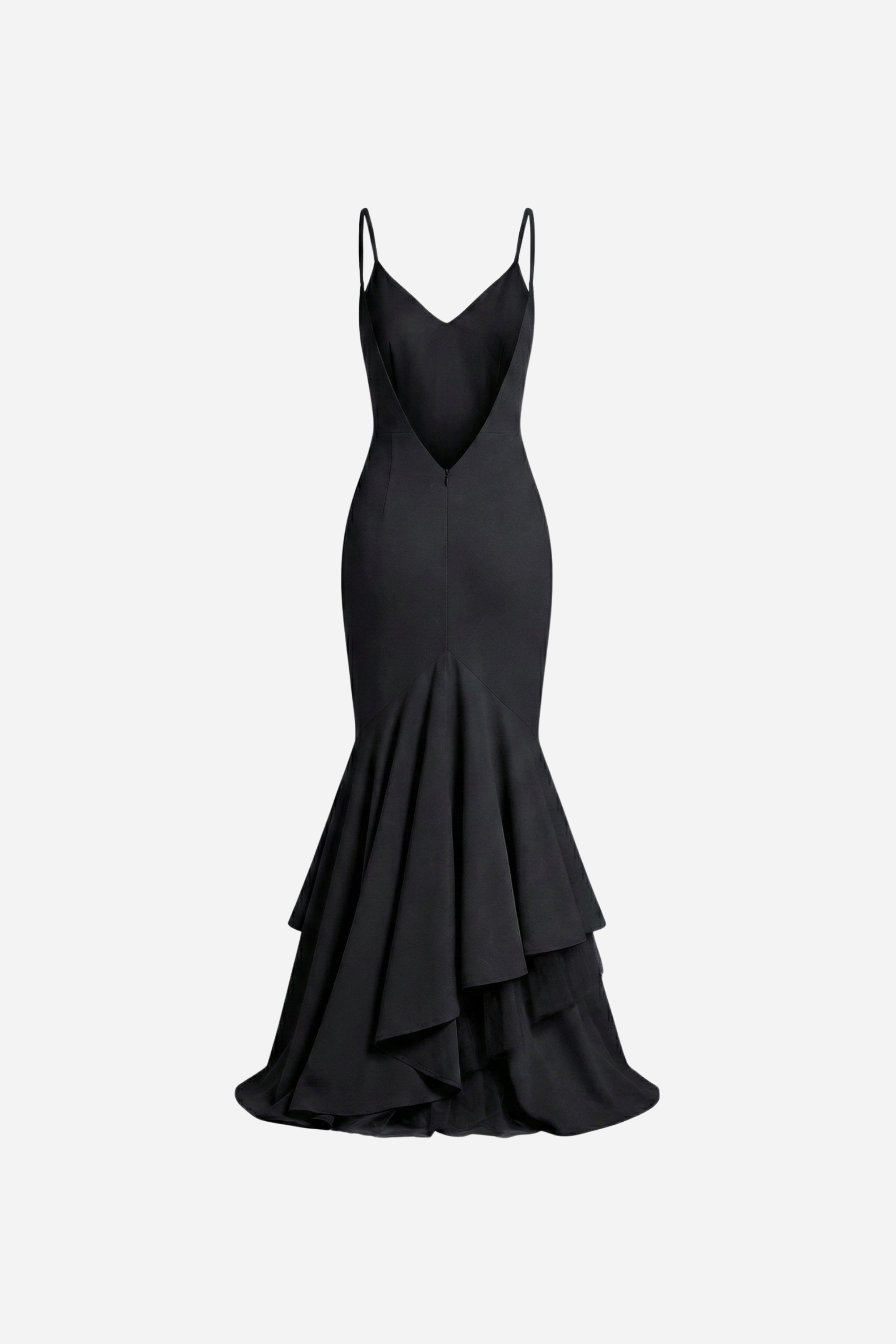 Vikki Maxi Dress by VKELLER in Carbon — 100% silk maxi dress with low back and flowing bias-cut silhouette. Designed in Paris, hand-finished in Portugal. #carbon