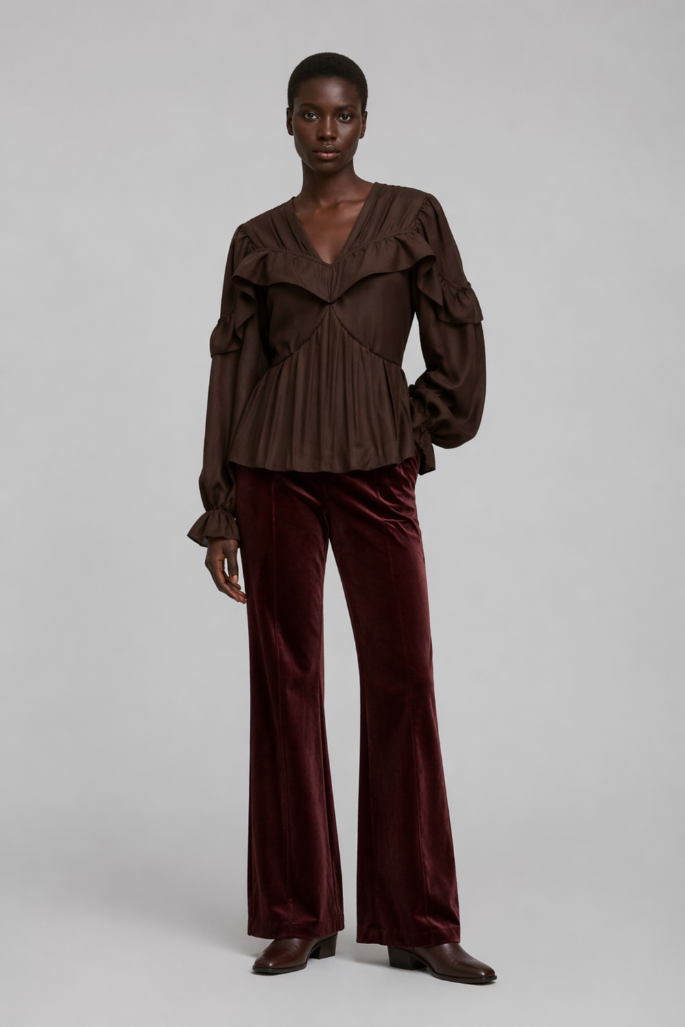 Samara Top Chocolate Silk