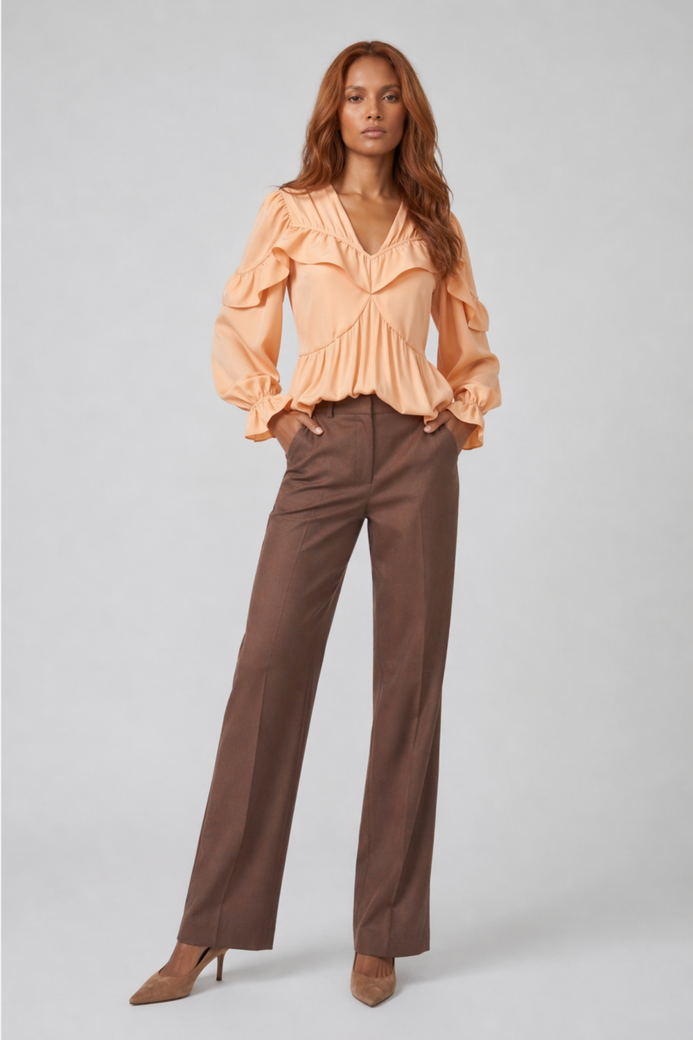 Samara Top Peach Silk