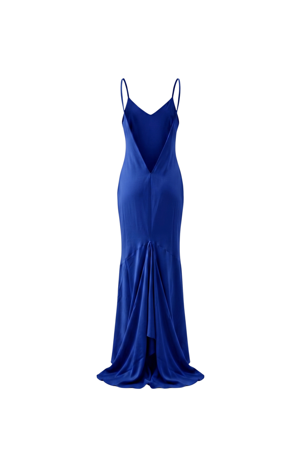 Vikki Maxi Dress by VKELLER in Cobalt Blue. 100% silk maxi dress with low back and flowing bias-cut silhouette. Designed in Paris, handcrafted in Portugal. #cobaltblue